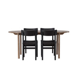 Andy, Montros Oval matgrupp Svart, Natur, 180 x 90