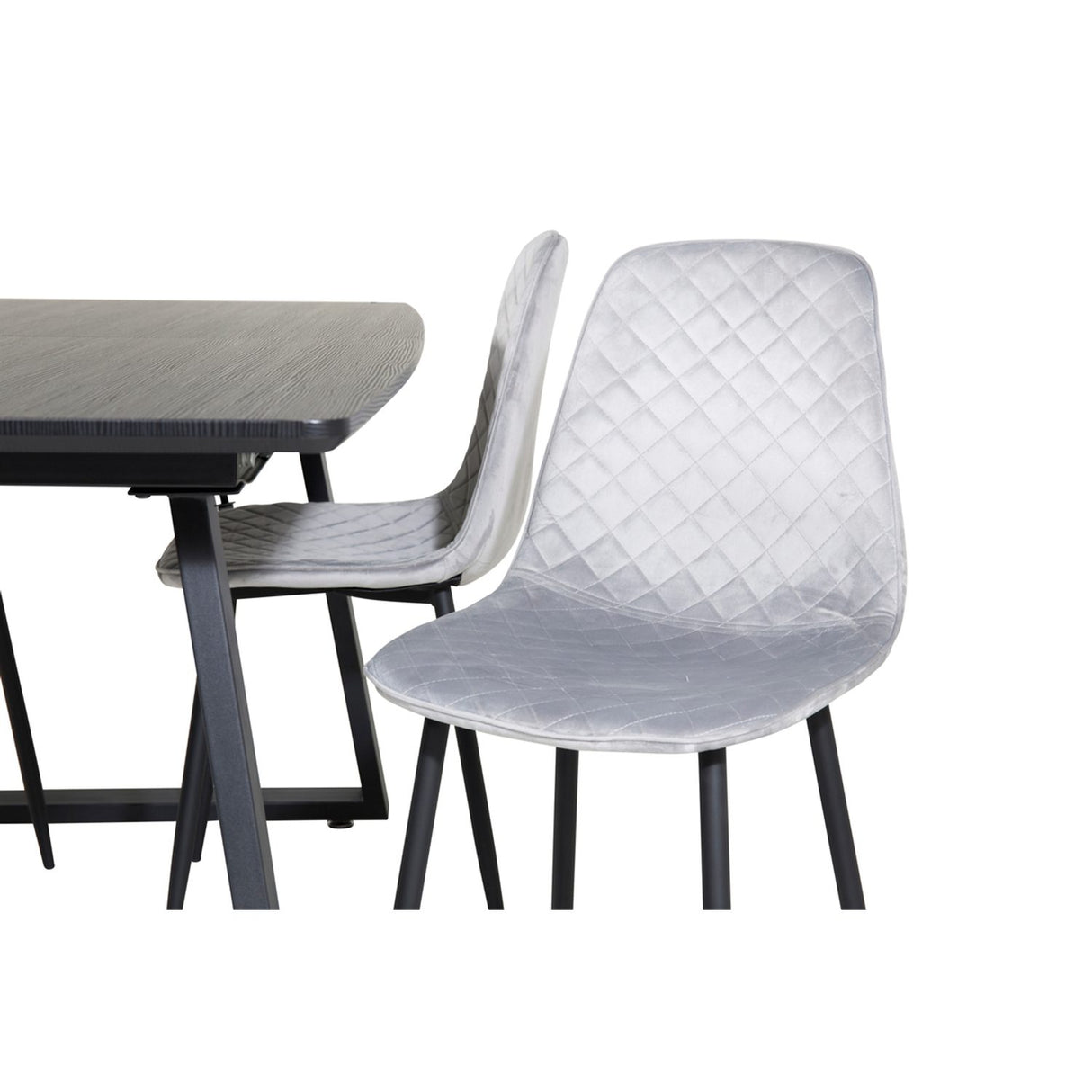 Inca, Polar Rektangulär matgrupp Svart,Grå, Svart, 160 x 85
