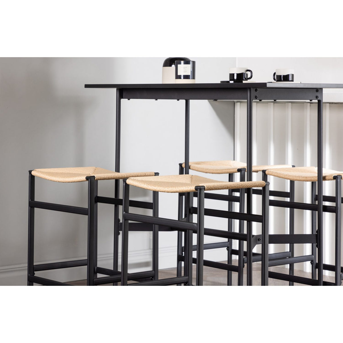 Rax, Polly Rektangulär matgrupp Svart, Natur, Svart, 120 x 60