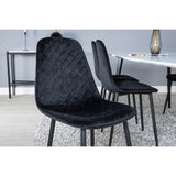 Polar Matstol Svart, Polyester sammet, 53 x 88 x 46