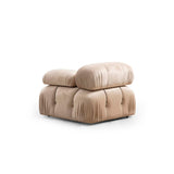 Helsinki 3-sits (288 x 95 x 75 cm) Sammet 3-sitssoffa Creme