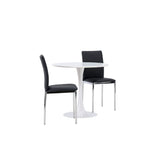 Hamden, Lily Rund matgrupp Svart,Silver, Vit, ⌀80