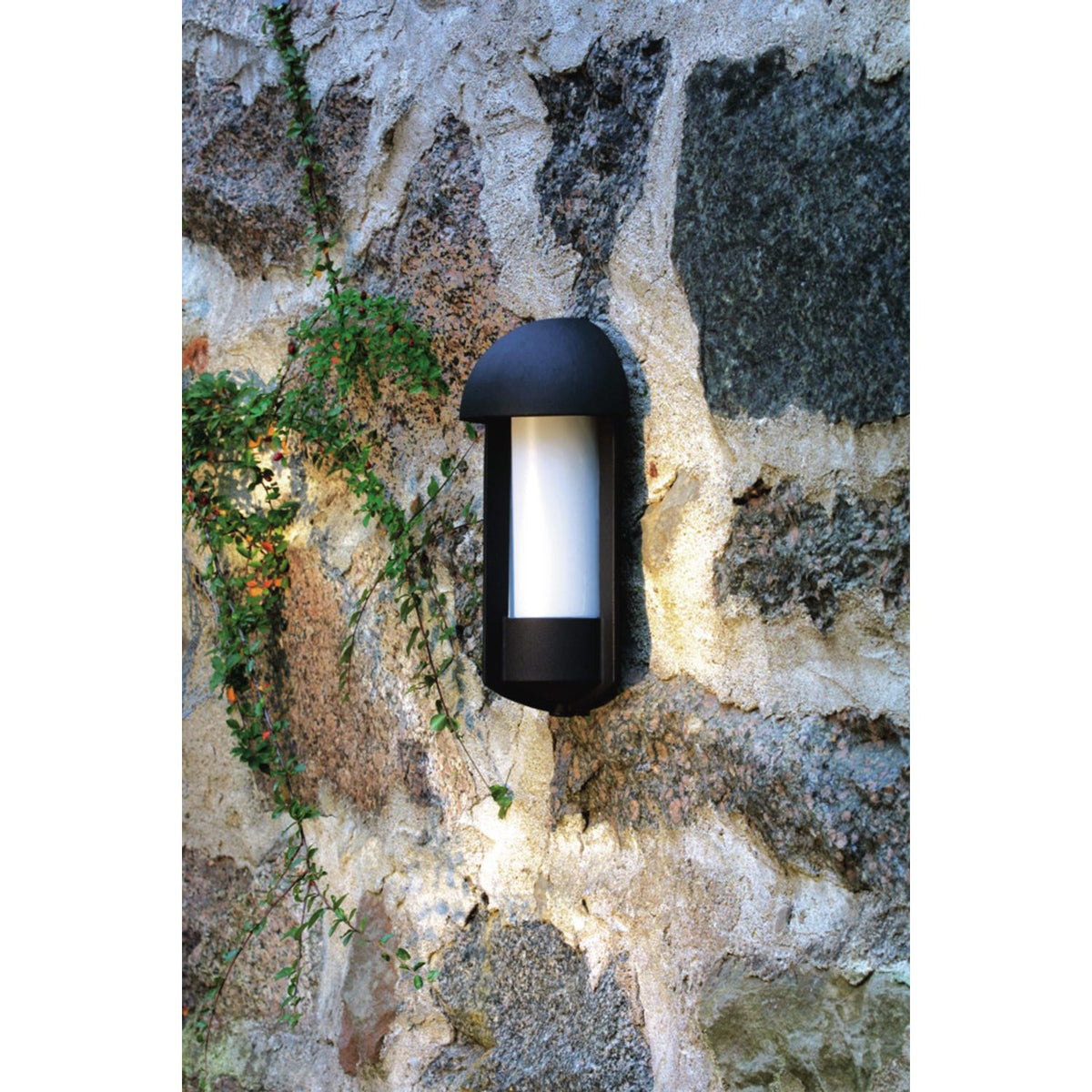 Tyr E27 Vägglampa Ute Mattsvart