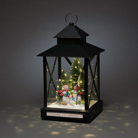 Stor ljuslykta 46 LED Snögubbar Ljusdekoration Ute