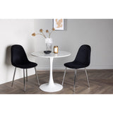 Hamden, Polar Rund matgrupp Svart,Silver, Vit, ⌀80