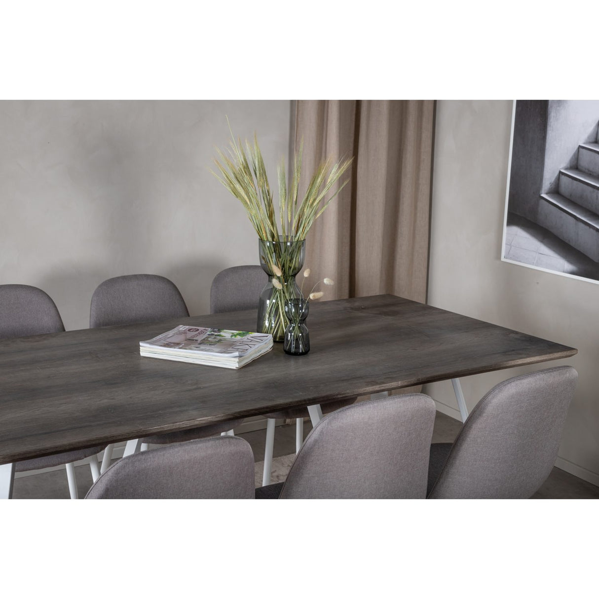 Marina, Polar Rektangulär matgrupp Grå,Vit, Grå,Vit, 180 x 90