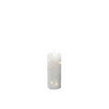 Vaxljus varmvita micro LED timer 4/8h 2xAA Dekorationsljus El 5x12,7 cm, Vit