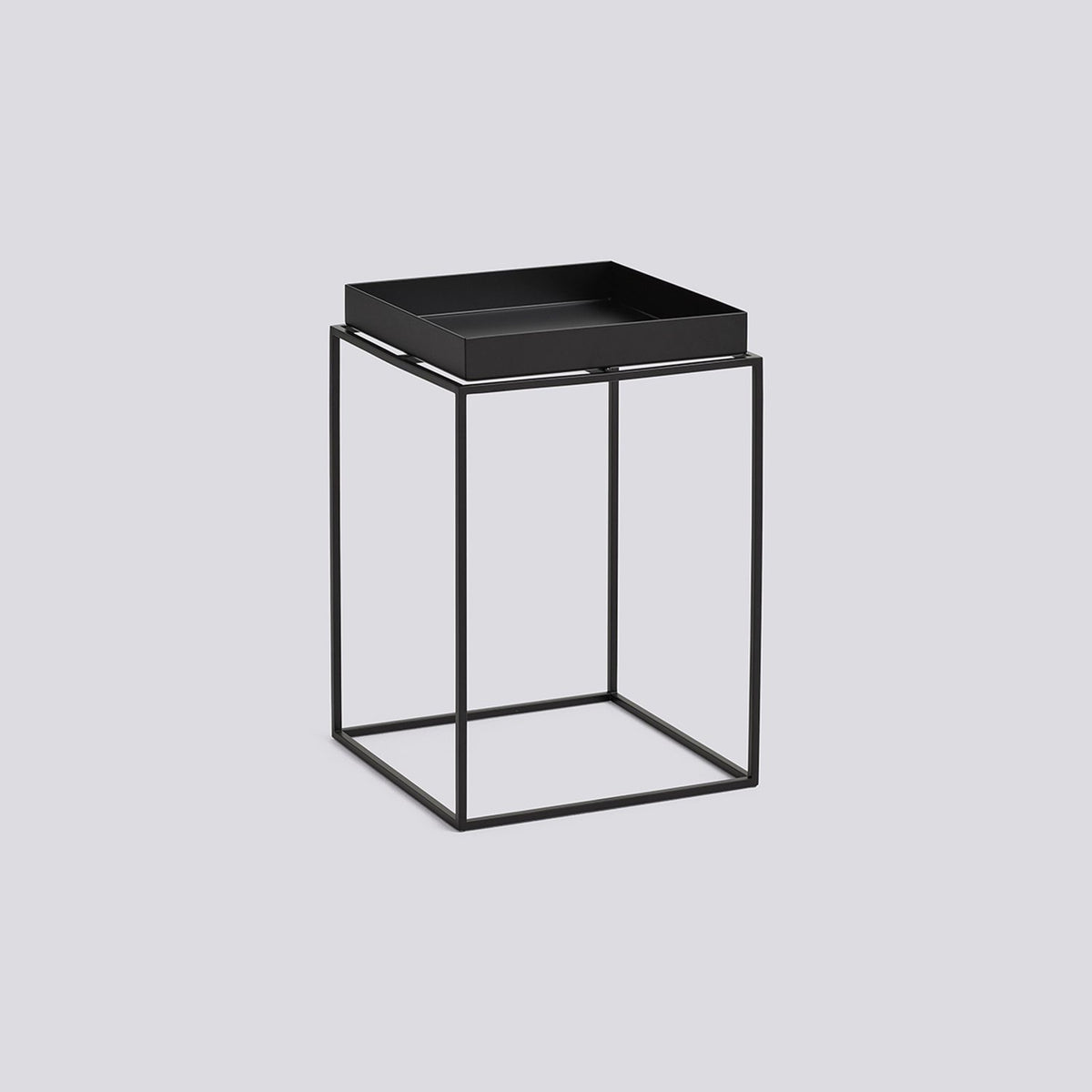 Tray Table L30 × B30 × H44 cm Brickbord Black, Black – pulverlackerat stål