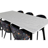 Estelle, Velvet Rektangulär matgrupp Beige
