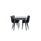 Ellis, Polar Rektangulär matgrupp Svart, Svart, 230 x 85