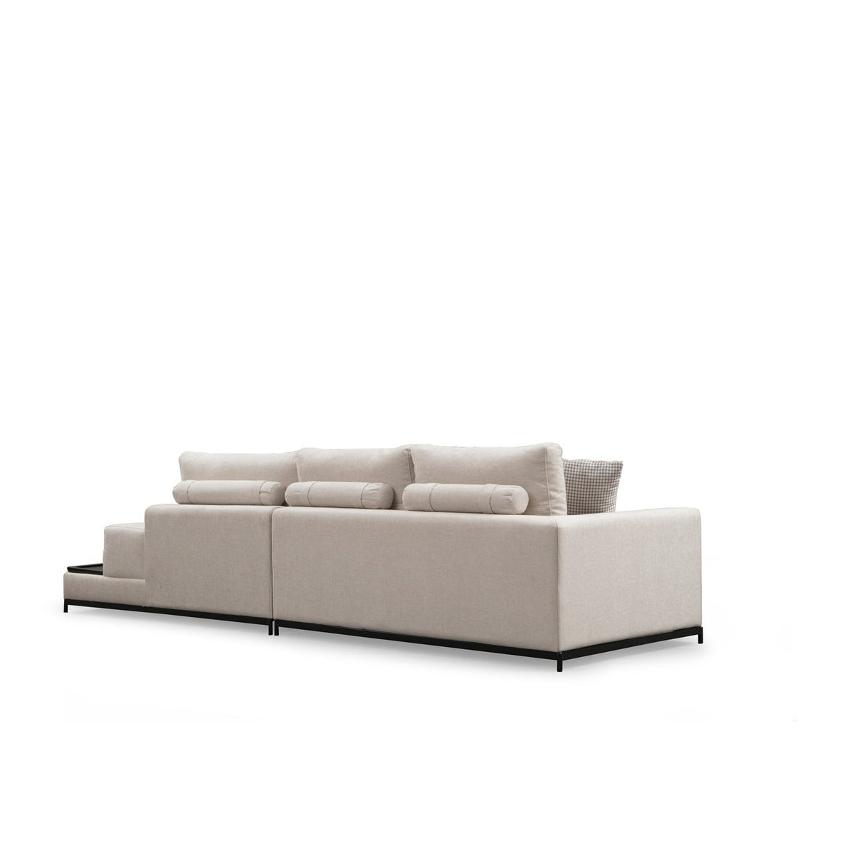 Ghent med sidobord (320 x 102 x 84 cm) Beige 4-sits soffa