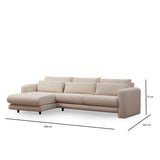 Essaouira hörn (290-165 x 97 x 73 cm) Hörnsoffa Kräm