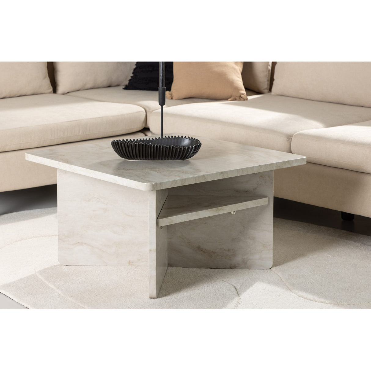 Ålesund Soffbord Beige, 75 x 75