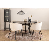 Copenhagen, Berit Rund matgrupp Beige,Svart, Svart, ⌀140
