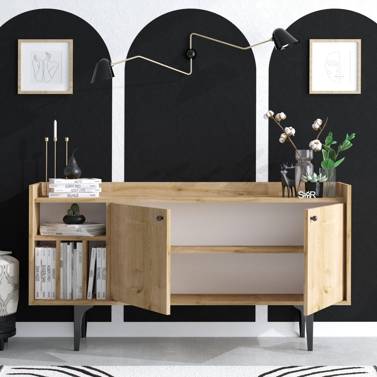 Helsingfors (150 x 80 x 40 cm) Konsolbord Sapphire Oak