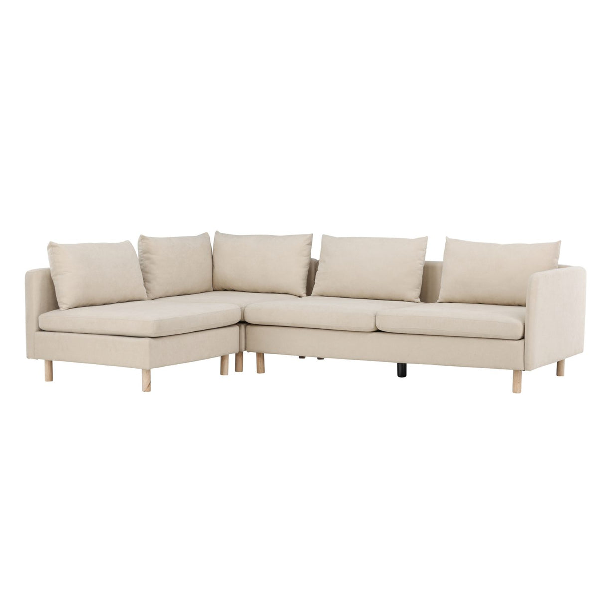 Noll 3-sitssoffa Beige, Hörnsoffgrupp
