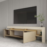 Accra (192 x 53 x 37 cm) TV-bänk Travertin, varm ek