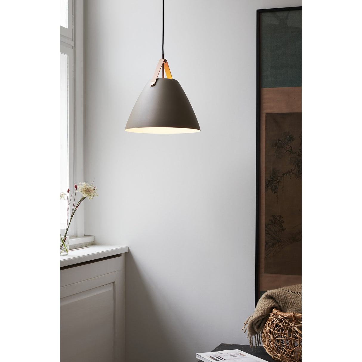 Strap Taklampa 36 cm, Beige