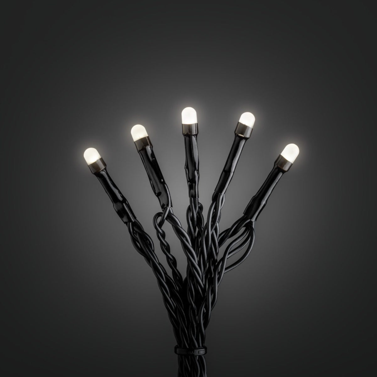LED Frostad topp svart kabel Ljusslinga Ute 80 Lampor (12.64m), Varmvit