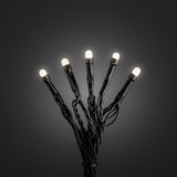 LED Frostad topp svart kabel Ljusslinga Ute 80 Lampor (12.64m), Varmvit