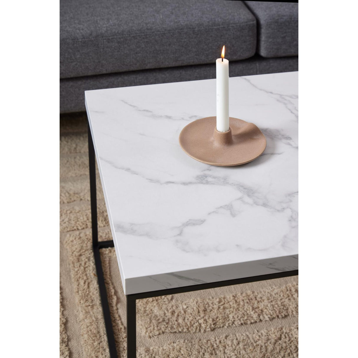 Barossa Soffbord 45x110x55 cm Vit Carrara