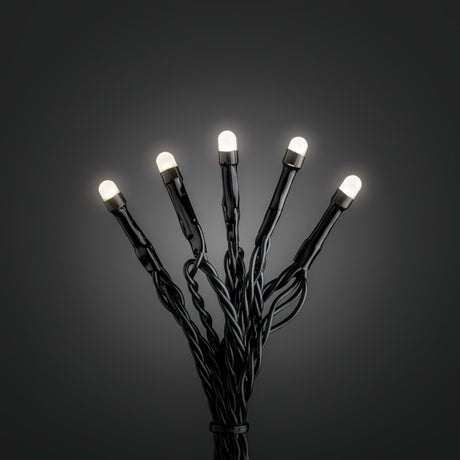 LED Frostad topp svart kabel Ljusslinga Ute 40 Lampor (6.24m), Varmvit