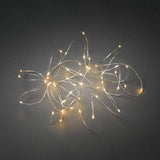 Micro LED med Transformator Ljusslinga Inomhus 50 Lampor (4.9m), Amber/Silver Kabel