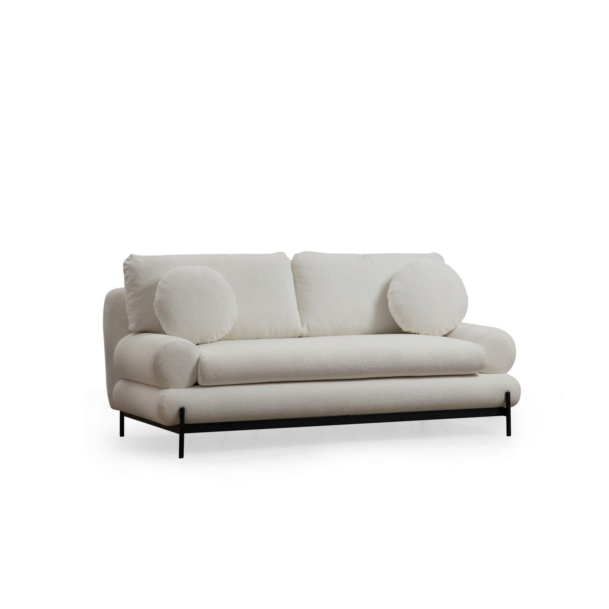 Livorno (188 x 85 x 92 cm) Vit 2-sitssoffa