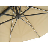 Cilento Frihängande Parasoll Ø350 cm Light Grey/Khaki