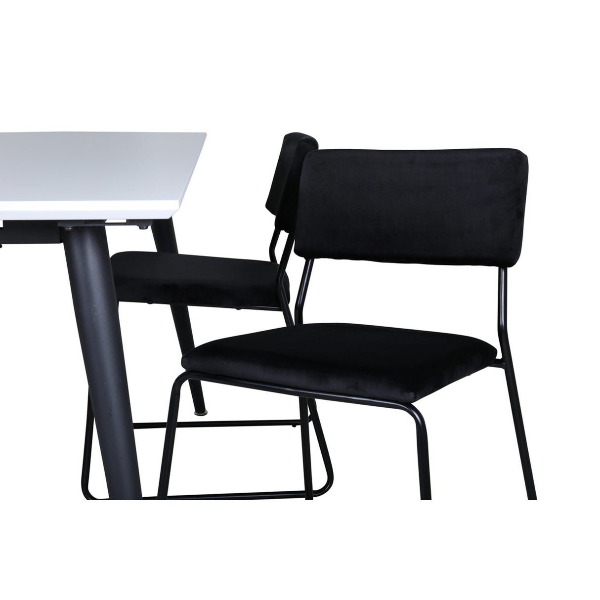 Jimmy, Kenth Rektangulär matgrupp Svart, Svart,Vitt, 150 x 90