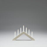 7 Ljus Trä Matt 26.5 cm Elljusstake Beige