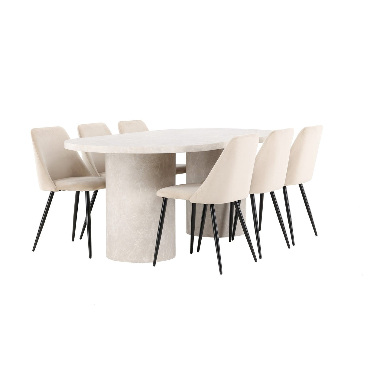 Narvik, Night Oval matgrupp Beige, Svart, Beige, 200 x 100