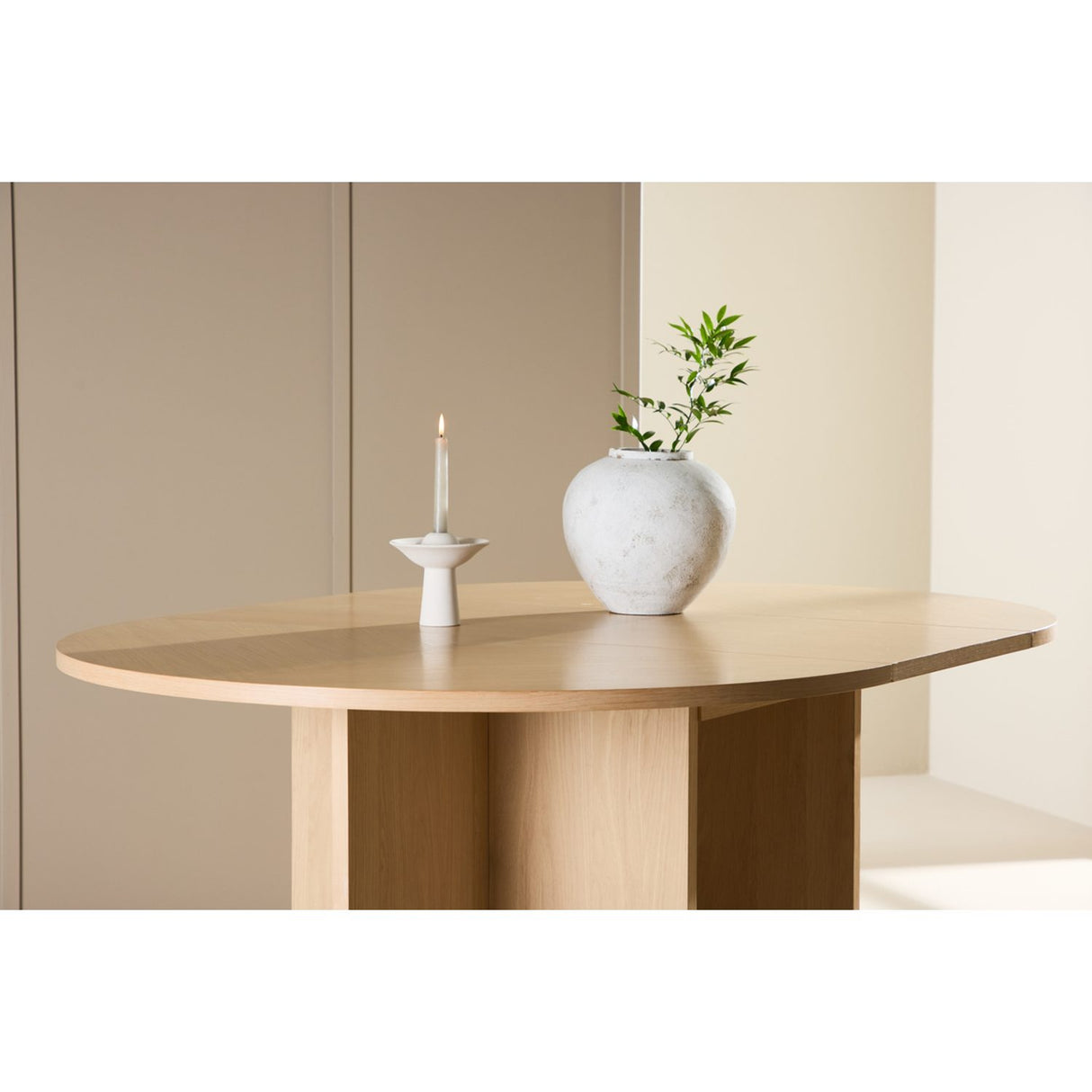 Strada Rektangulärt matbord Vitlasyr, MDF, ⌀120