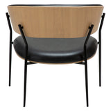 Crib Loungefåtölj Raven Black, Bleached Oak