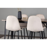 Tempe, Polar Rektangulär matgrupp Beige, Svart, Valnöt, 140 x 80
