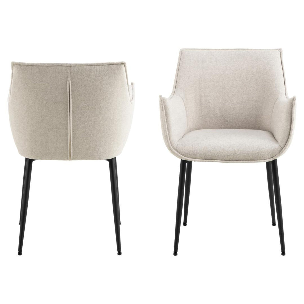 Bonita Matstol med Armstöd Apia tyg Beige
