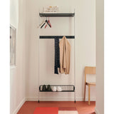 Pier System 1041 1 sektion 82 × 31,5 × 209 cm Hyllsystem PS Black, Black – anodiserad aluminium, PS Black – pulverlackerad ståltråd