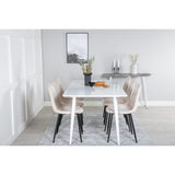 Polar, Polar Rektangulär matgrupp Beige,Svart, Vit, 180 x 90
