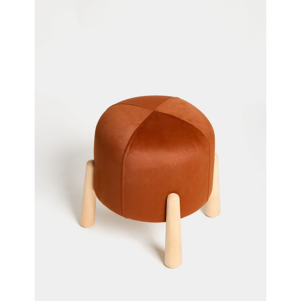 Addis Abeba (40 x 43 x 40 cm) Orange / Natur Puff