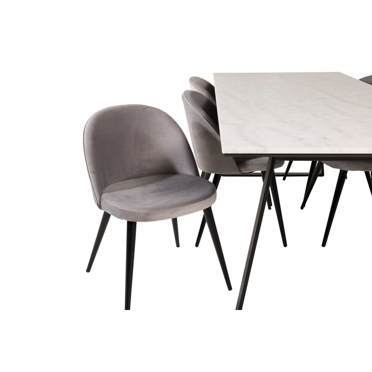 Estelle, Velvet Rektangulär matgrupp