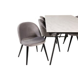 Estelle, Velvet Rektangulär matgrupp
