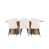 Olivia, Leone Rektangulär matgrupp Beige, Natur, 6st