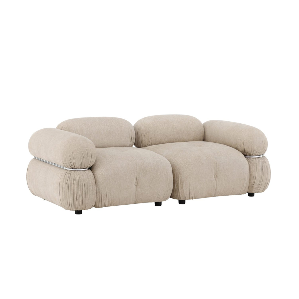 Mika 2-sitssoffa Beige, Silver