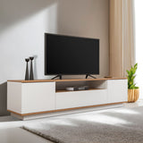 Potenza TV-bänk Vit / Atlantic Pine