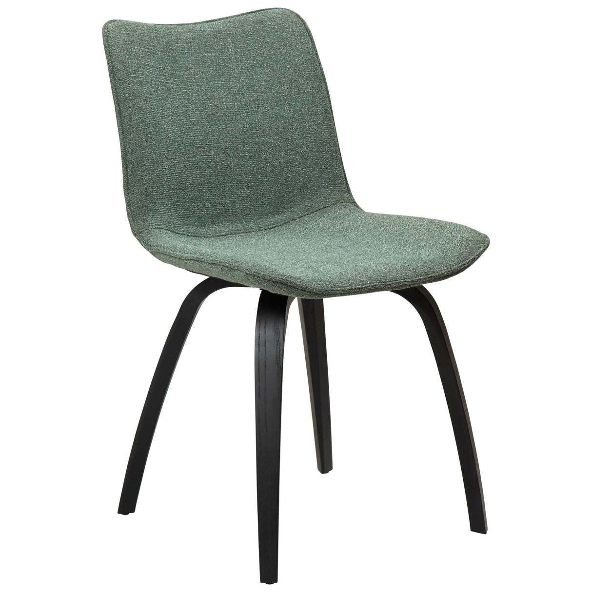 Glee Stol Pebble Green Bouclé, Black