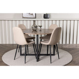 Durango, Polar Rund matgrupp Beige,Svart, Svart, valnöt, ⌀120