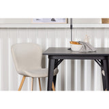Tempe, Lilja Rektangulär matgrupp Beige, Natur, Svart, 80 x 80