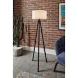 Oslo (H 138 cm) Creme Svart Golvlampa