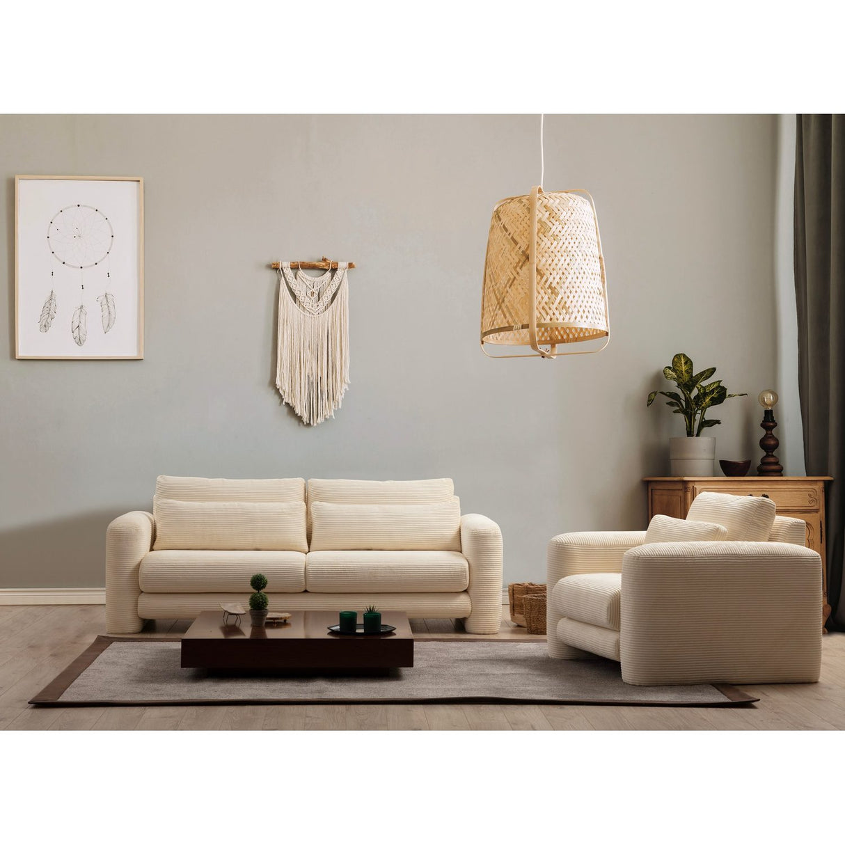 Vilnius (180 x 97 x 73 cm) 2-sitssoffa Beige