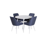 Plaza, Plaza Rund matgrupp Blå, vit, Vit, ⌀100